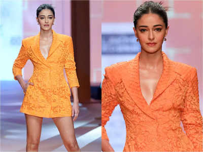 Ananya Panday looks visually arresting as she turns showstopper for Pankaj and Nidhi