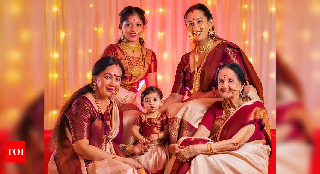 Sowbhagya Venkitesh's special photoshoot featuring four generations in ...