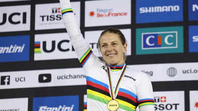 Britain's Neah Evans wins points race gold at cycling worlds
