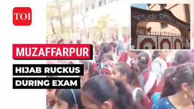 Bihar: Checked for bluetooth device, hijab wearing girl creates ruckus during college exam