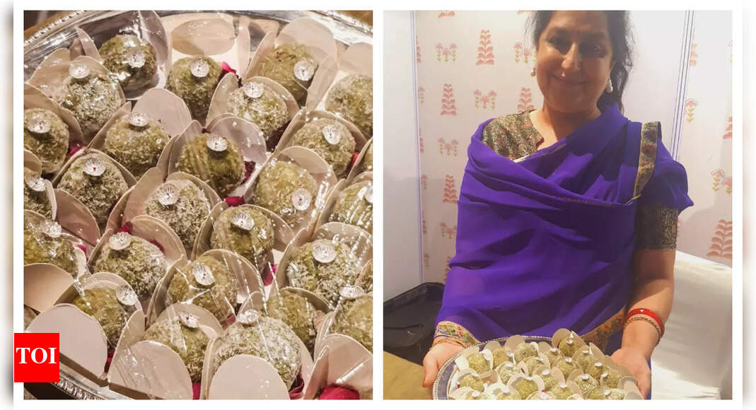 This Laddoo made by Princess Alka Rani Singh has a real silver jewel ...