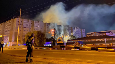 Russian fighter plane crashes into apartments in southern city near Ukraine