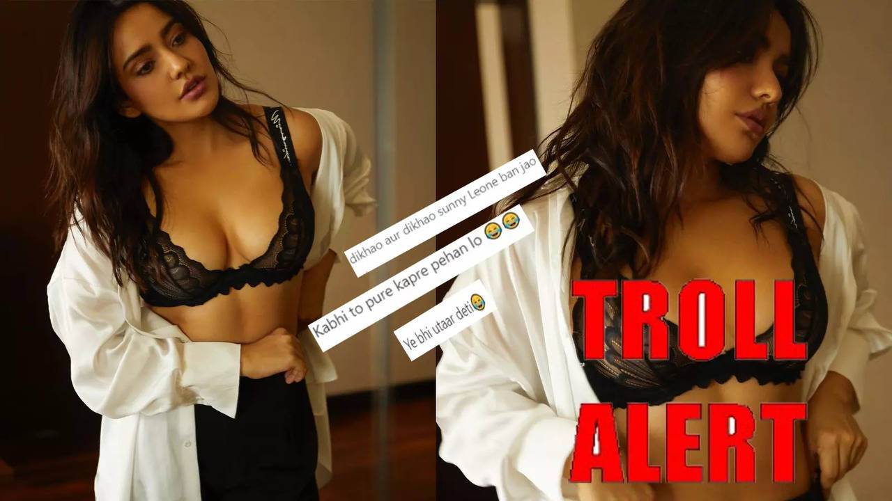 Dikhao aur dikhao Sunny Leone ban jao Neha Sharma gets brutally trolled for flaunting her toned figure in black bralette and unbuttoned shirt Hindi Movie News - Bollywood pic