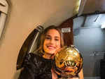 Alexia Putellas wins Ballon d'Or for the 2nd time, see pictures of the Barcelona captain as she lifts the trophy