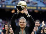 Alexia Putellas wins Ballon d'Or for the 2nd time, see pictures of the Barcelona captain as she lifts the trophy