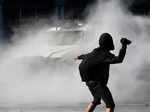 Demonstrations on the third anniversary of the protests and riots that rocked the country, in Valparaiso