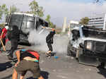 Demonstrations on the third anniversary of the protests and riots that rocked the country, in Santiago