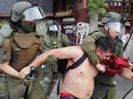 Clashes break out as Chileans mark 3rd anniversary of upheaval; see pics