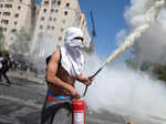 Demonstrations on the third anniversary of the protests and riots that rocked the country, in Santiago