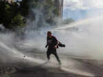 Demonstrations on the third anniversary of the protests and riots that rocked the country, in Santiago