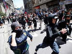 Demonstrations on the third anniversary of the protests and riots that rocked the country, in Valparaiso