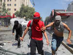 Demonstrations on the third anniversary of the protests and riots that rocked the country, in Santiago