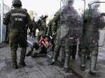 Demonstrations on the third anniversary of the protests and riots that rocked the country, in Santiago