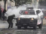 Demonstrations on the third anniversary of the protests and riots that rocked the country, in Santiago