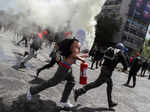 Demonstrations on the third anniversary of the protests and riots that rocked the country, in Santiago