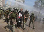 Demonstrations on the third anniversary of the protests and riots that rocked the country, in Santiago