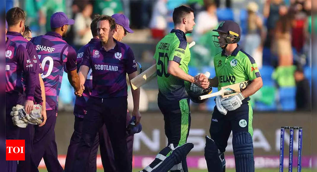 T20 World Cup: Brilliant Campher helps Ireland beat Scotland to keep hopes alive | Cricket News – Times of India