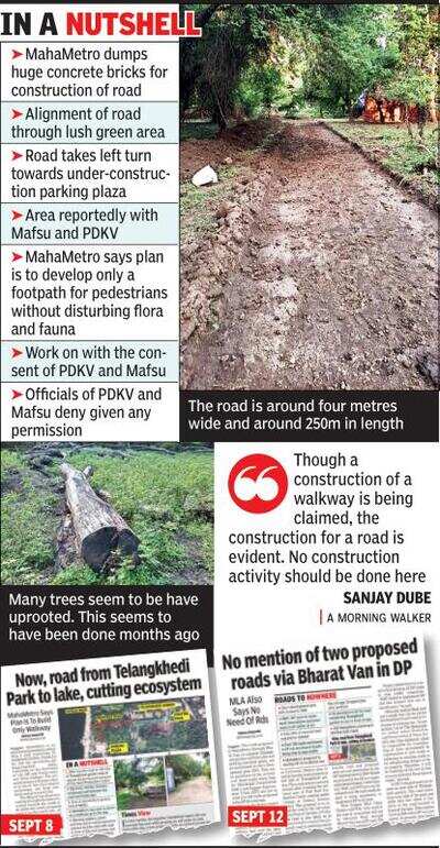 MahaMetro begins L-shaped road construction through Bharat Van