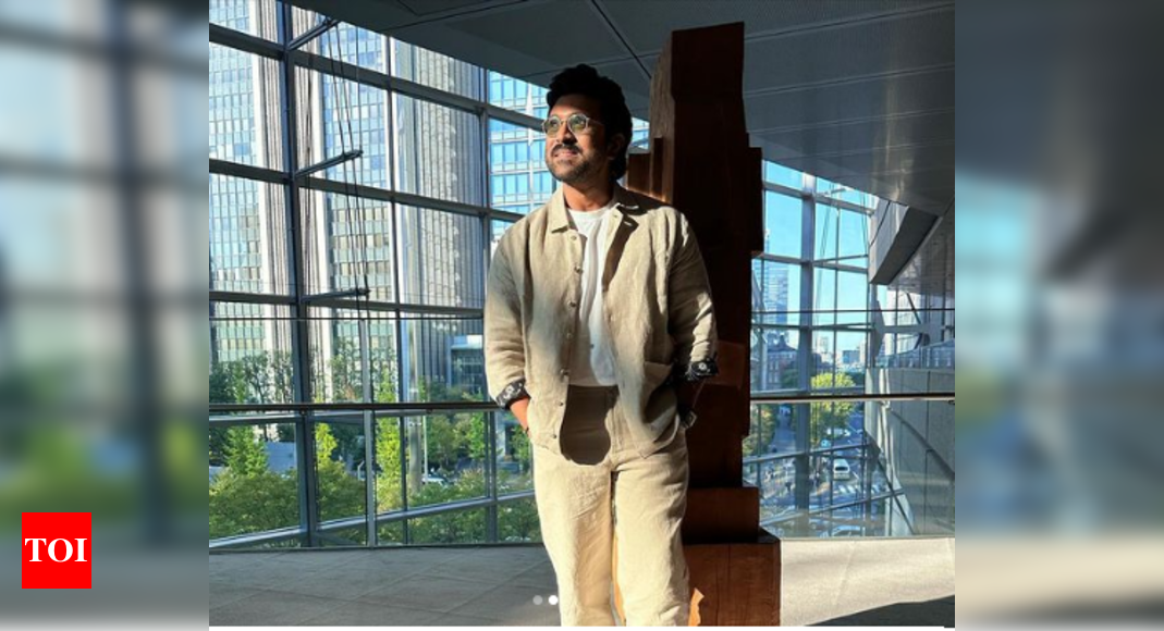 RRR releases in Japan tomorrow, Ram Charan shares pic between promotions – Times of India