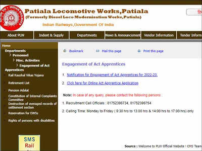 PLW Patiala Apprentice Recruitment 2022 For 295 Vacancies; Check ...