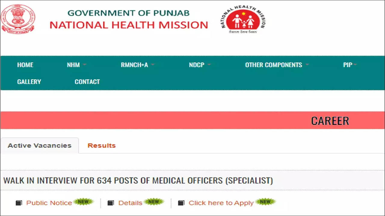 Nhm NHM Punjab Is Hiring For 634 Medical Officer Post Check Out