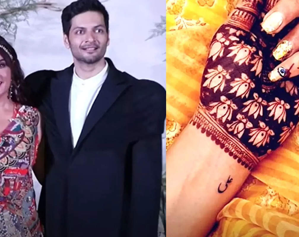 
Awww! Richa Chadha surprises husband Ali Fazal with a tattoo of his name inked in Urdu on her hand

