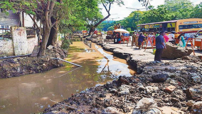 Chennai: First spell of rain sees drains turn into rivers