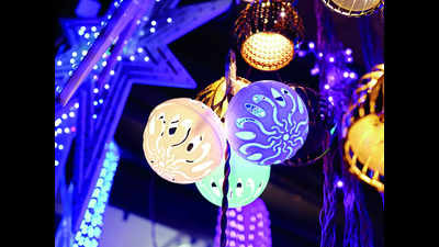 City markets dazzle with funky lights on Diwali