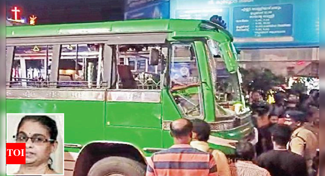 Kochi Racing by private bus claims life of 54yearold woman Kochi