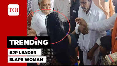 Karnataka: BJP Minister slaps woman who approached for help
