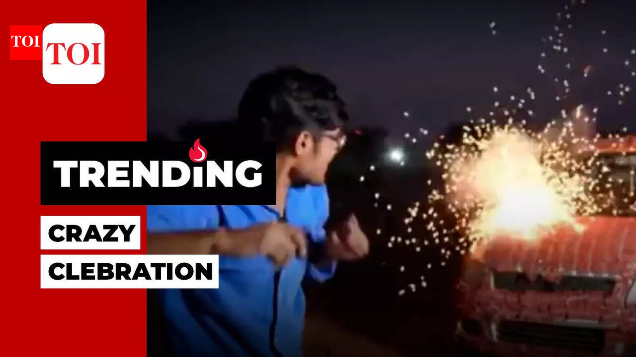 Man bursts thousands of firecrackers on car, video goes viral
