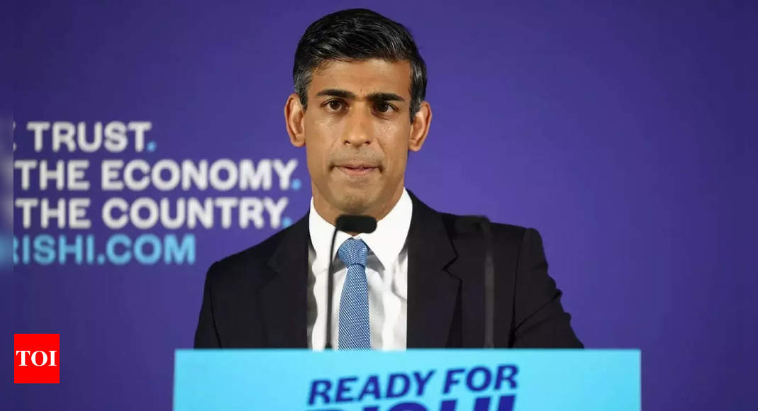 Rishi Sunak declares candidature for UK PM, leads with backing of over 131 MPs – Times of India