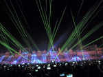 Ayodhya: Laser light show on the banks of the Saryu river during Deepotsav celeb...