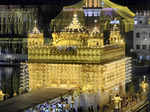 Amritsar: Golden Temple illuminated with lights on the eve of the Diwali festiva...