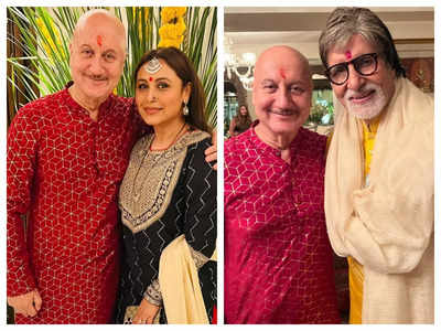 Anupam Kher celebrates Diwali with Amitabh Bachchan and Rani Mukerji; thanks them for their hospitality and warmth – See photos