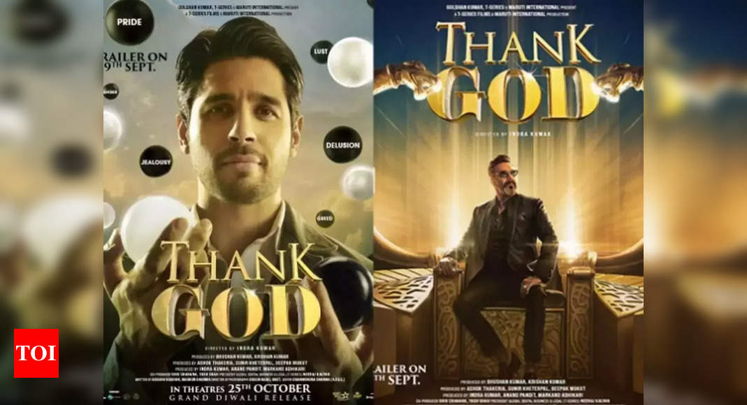 Audiences liking Sidharth Malhotra, Ajay Devgn starrer ‘Thank God’ as a wholesome family entertainer this Diwali – Times of India