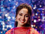 Ashi Singh looked dreamy in a sequinned salwar suit.