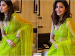 Anushka Sharma leaves fans smitten in a lime green saree, see pictures