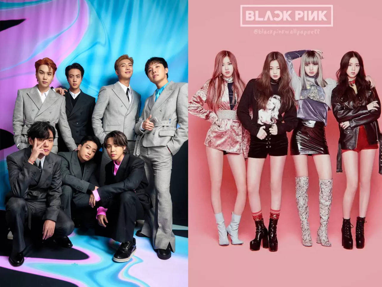 BTS and Blackpink with Awards