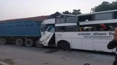 Gurugram: Bus driver killed, 15 passengers hurt in collision with truck