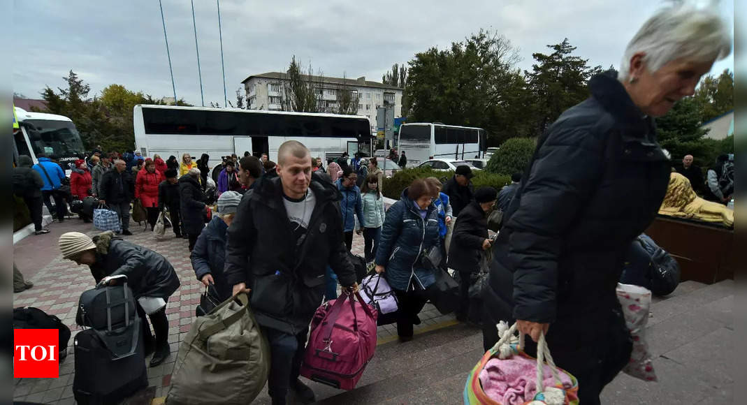 Ukraine: Evacuations intensify in Kherson; power sites hit – Times of India