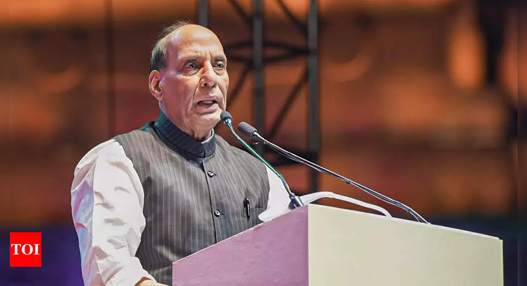 Aim is to ensure progress of far-flung areas to fulfil country’s security needs: Rajnath | India News – Times of India