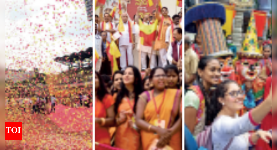 Kannada Rajyotsava thrill 1 crore sing 6 Kannada classics Bengaluru