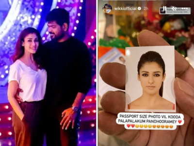 Vignesh Shivan shares a passport-size photo of his wife Nayanthara, calls her a ‘glittering beauty’