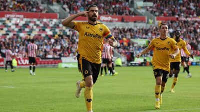 EPL: Neves earns Wolves a point at Brentford but Costa sent off