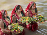 Kolkata: Devotees perform rituals of 'Chhath Puja' festival, in Kolkata. (PTI Ph...