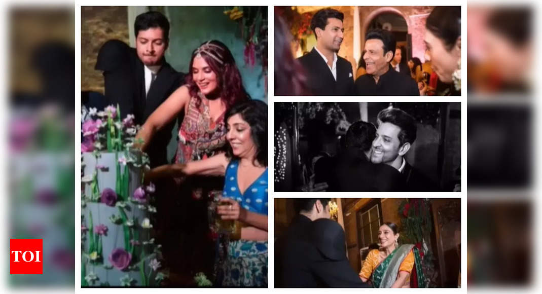 Hrithik Roshan, Saba Azad, Vicky Kaushal and others feature in Ali Fazal and Richa Chadha’s wedding party video – WATCH – Times of India