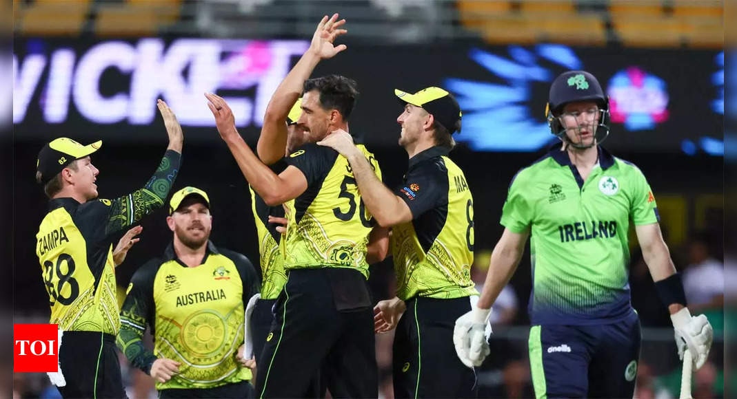 T20 World Cup: Australia keep semifinal hopes alive with win against Ireland | Cricket News – Times of India