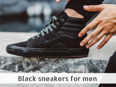 CARIUMA: Men's Low Top Knit Vegan Black Sneakers | IBI Low