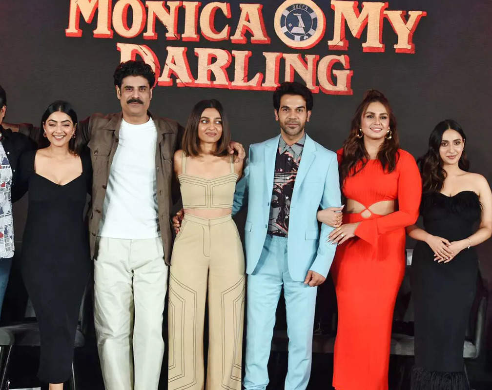
Rajkummar Rao, Huma Qureshi, Radhika Apte attend trailer launch of Monica, O My Darling
